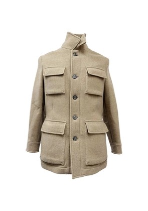Brunello Cucinelli Vintage flap-pockets wool coat - Neutrals