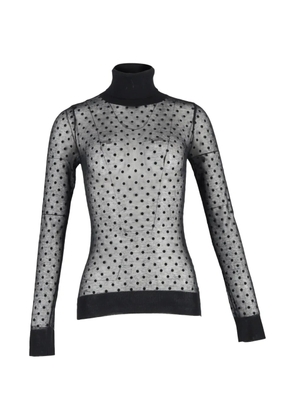 Victoria Beckham sheer turtleneck top - Black