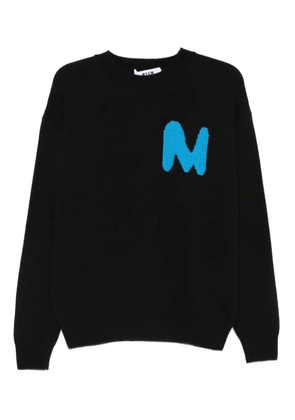 MSGM crew-neck logo sweater - Black