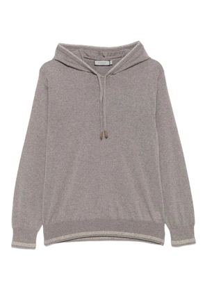 Canali wool-blended hoodie - Neutrals