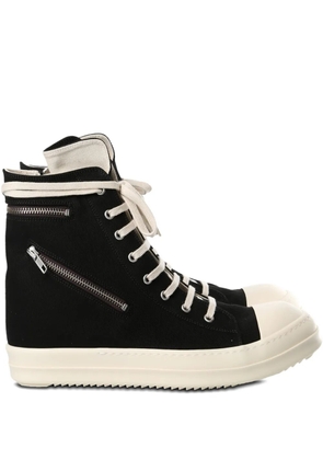 Rick Owens DRKSHDW lace-up zip sneakers - Black