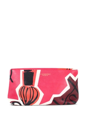Burberry Pre-Owned printed leather clutch bag - Pink