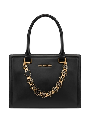 Love Moschino logo-lettering tote bag - Black
