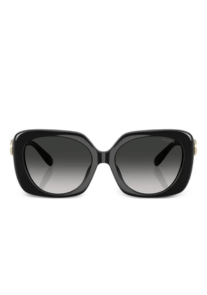Coach logo-plaque square sunglasses - Black