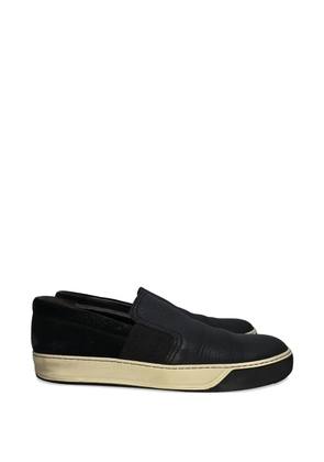Lanvin Pre-Owned leather slip-on sneakers - Black