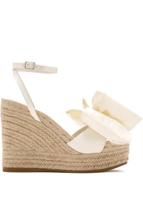 Loeffler Randall 102mm Angelina bow-detail wedge espadrille - Neutrals