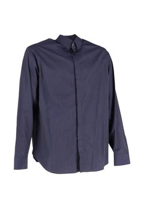 Giorgio Armani Pre-Owned concealed-fastening shirt - Blue