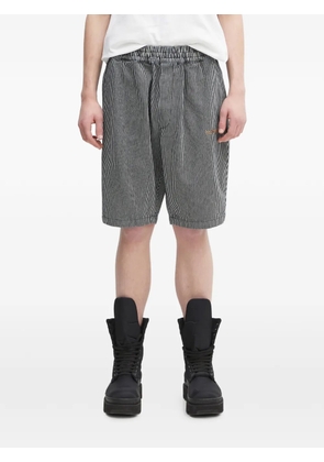 Aries striped patch shorts - Blue