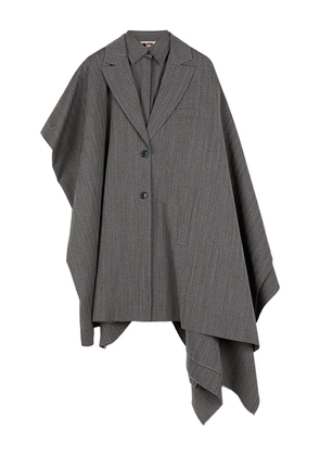 Ports 1961 Daring pinstripe cape coat - Grey