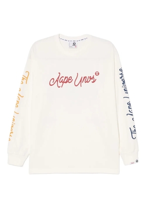 AAPE BY *A BATHING APE® logo-print cotton T-shirt - Neutrals