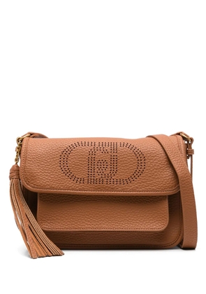 LIU JO perforated-logo cross body bag - Brown