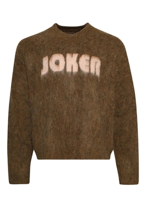 Martine Rose letter-detail sweater - Brown