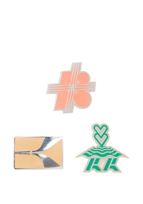 Kiko Kostadinov graphic-print pins - Gold