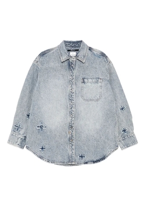 Ksubi Klassic Kraftwerk cross-embellished denim shirt - Blue