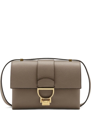 Coccinelle Arlettis flap-lock leather shoulder bag - Brown