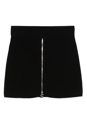 Sportmax ribbed zip-front mini skirt - Black