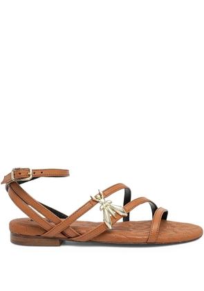 Patrizia Pepe criss-cross flat sandals - Brown