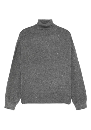 LIU JO embellished turtleneck sweater - Grey