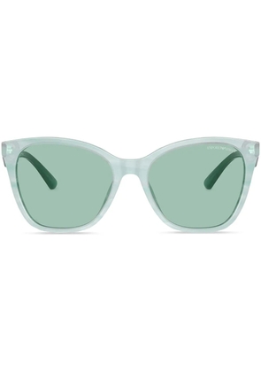 Emporio Armani geometric-frame sunglasses - Green
