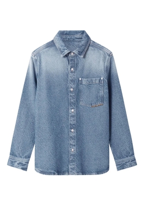 Axel Arigato embroidered-logo denim shirt - Blue