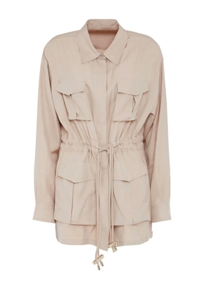 Elie Saab drawstring-waist jacket - Neutrals