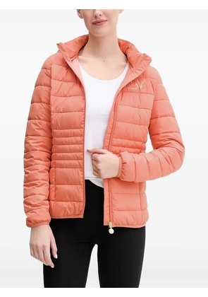 Ea7 Emporio Armani logo-print quilted jacket - Orange