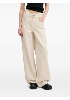 Miss Sixty logo-patch straight-leg jeans - Neutrals
