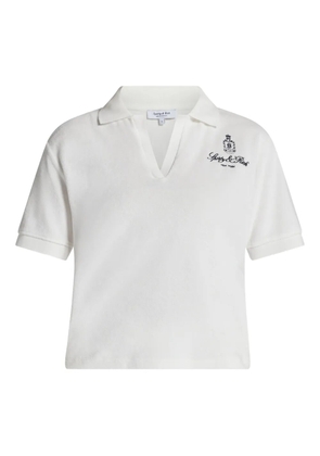 Sporty & Rich logo-embroidered polo top - White