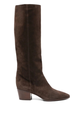 Casadei 50mm suede leather knee-high boots - Brown