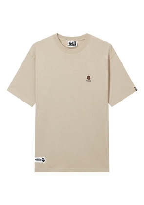 FINGERCROXX embroidered logo T-shirt - Neutrals