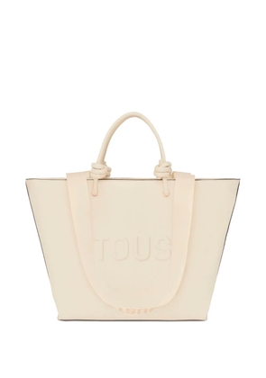 TOUS knotted-handle embossed tote bag - Neutrals