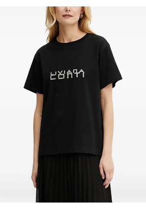 Liviana Conti embroidered-logo short-sleeve T-shirt - Black