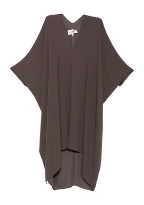 MM6 Maison Margiela V-neck asymmetric day dress - Grey