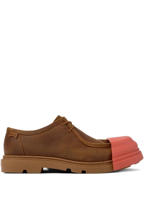 Camper lace-up leather toe-cap shoes - Brown
