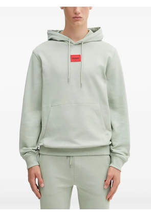 HUGO logo patch hooded sweatshirt - Green