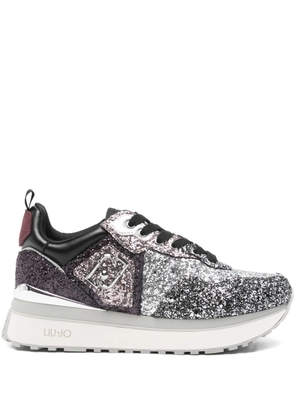 LIU JO logo-plaque glitter-embellishment sneakers - Silver