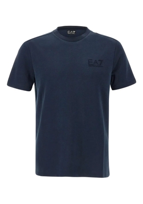 Ea7 Emporio Armani logo-embroidered crew-neck T-shirt - Blue
