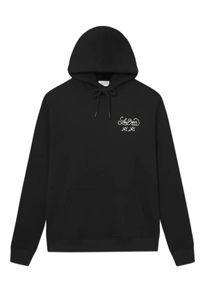 Les Deux apple-print cotton hoodie - Black