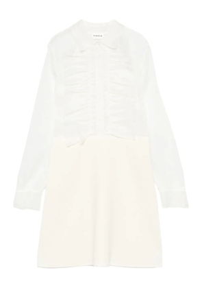 P.A.R.O.S.H. ruffled shirt dress - Neutrals
