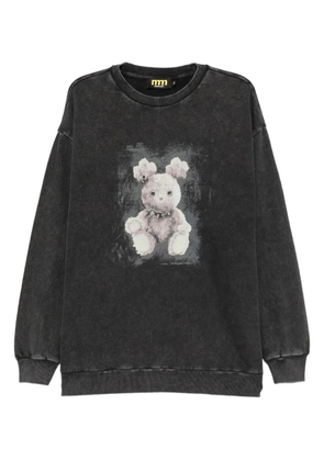 Mini Cream piercing-detail cotton sweatshirt - Black