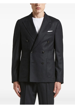 Peserico double-breasted patch-pocket jacket - Grey
