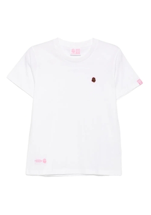 FINGERCROXX logo-embroidered T-shirt - White