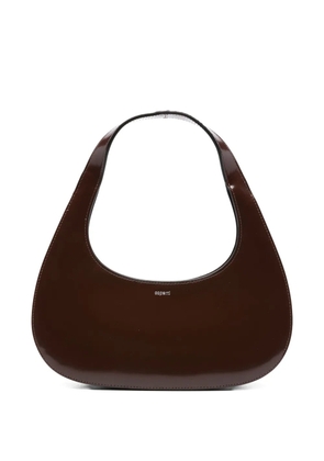 Coperni Slim Swipe patent-leather shoulder bag - Brown