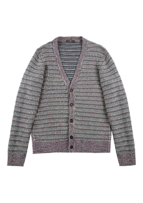 Zanone buttoned patterned cardigan - Grey