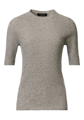 Fabiana Filippi ribbed short-sleeve top - Grey