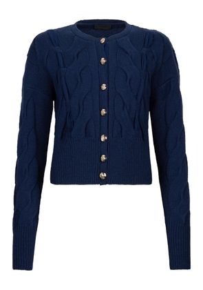 LIU JO cable-knit button cardigan - Blue