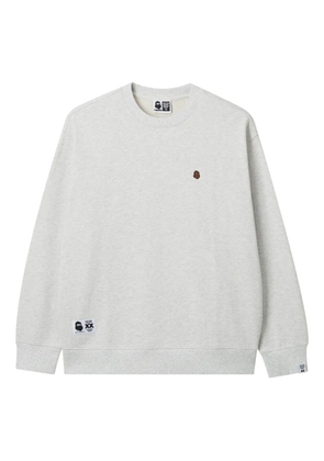 FINGERCROXX embroidered crew-neck sweatshirt - Grey