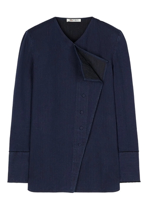 Ports 1961 pinstripe asymmetrical shirt - Blue