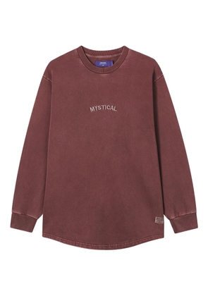 aftermaths embroidered-creature crew-neck sweatshirt