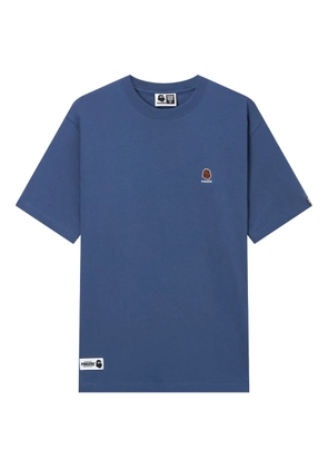 FINGERCROXX embroidered-logo cotton T-shirt - Blue